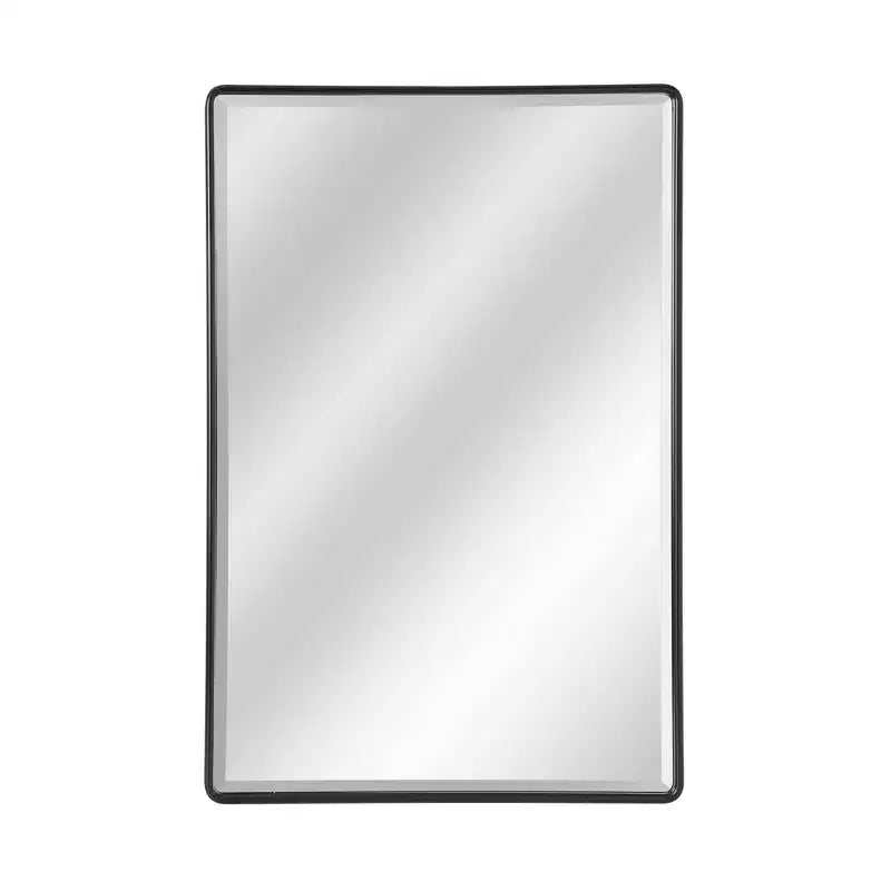 Organisateur de rangement mural en métal noir 21"x34" avec étagères en verre
