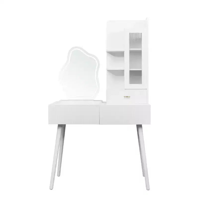 Coiffeuse avec lumières, Bureau de maquillage avec miroir et lumières, Miroir de maquillage lumineux, Coiffeuse avec 3 tiroirs