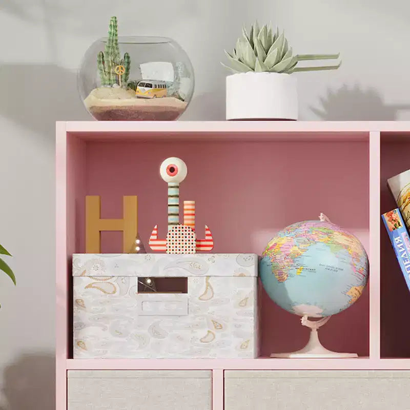 Organisateur de rangement de jouets pour enfants avec 3 tiroirs amovibles et une étagère à 5 sections - Grand meuble à jouets à 3 niveaux pour salle de jeux, jardin d'enfants et école