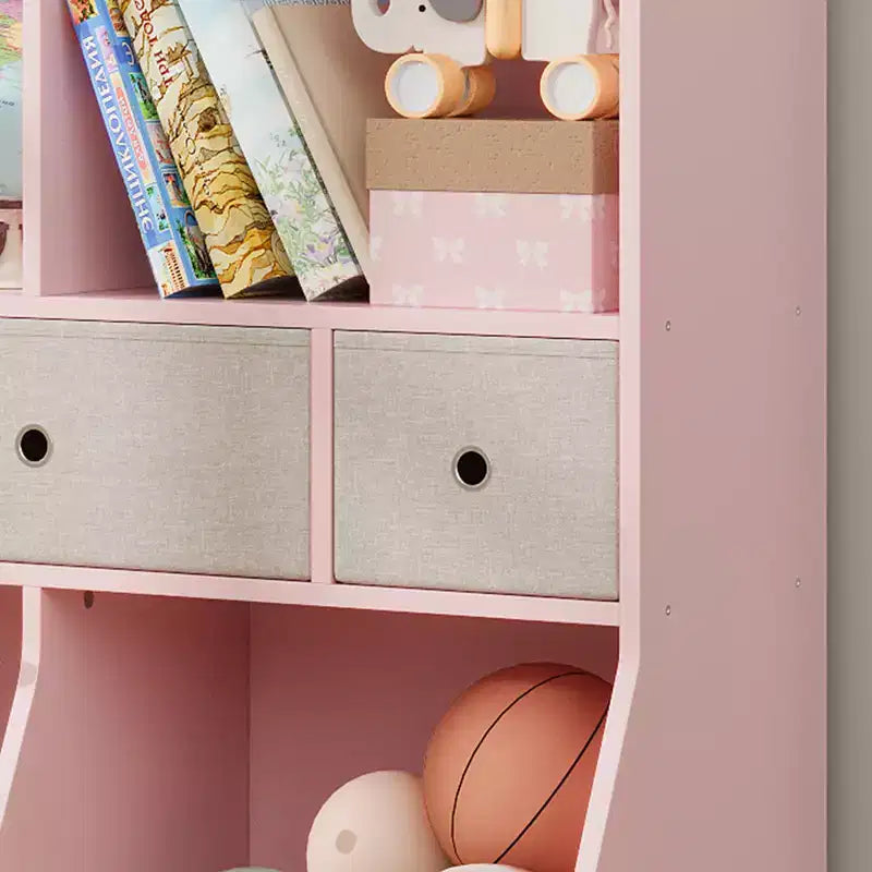 Organisateur de rangement de jouets pour enfants avec 3 tiroirs amovibles et une étagère à 5 sections - Grand meuble à jouets à 3 niveaux pour salle de jeux, jardin d'enfants et école
