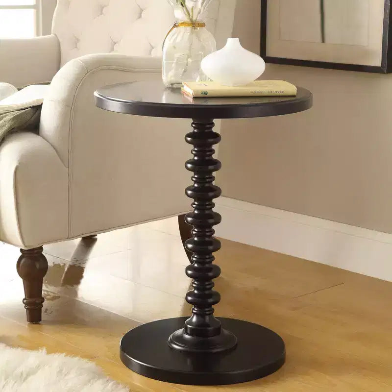 Table d'appoint ronde en bois 22 pouces