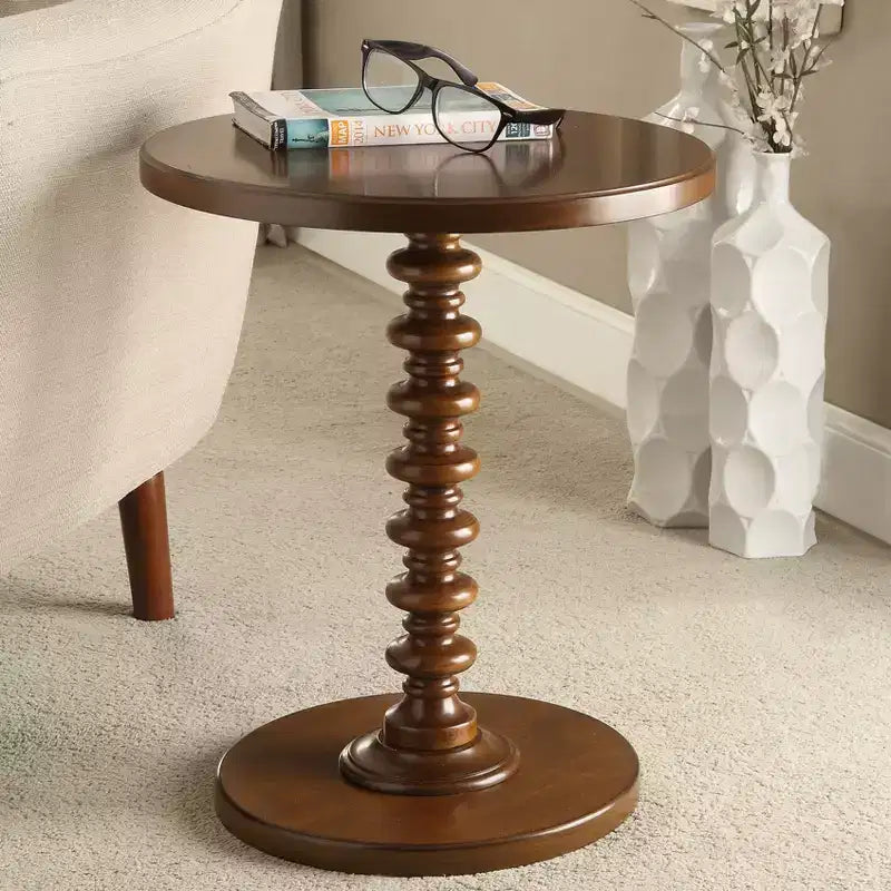 Table d'appoint ronde en bois 22 pouces