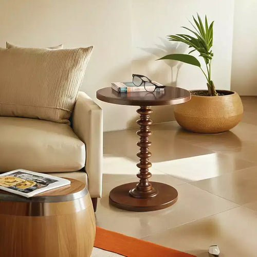 Table d'appoint ronde en bois 22 pouces