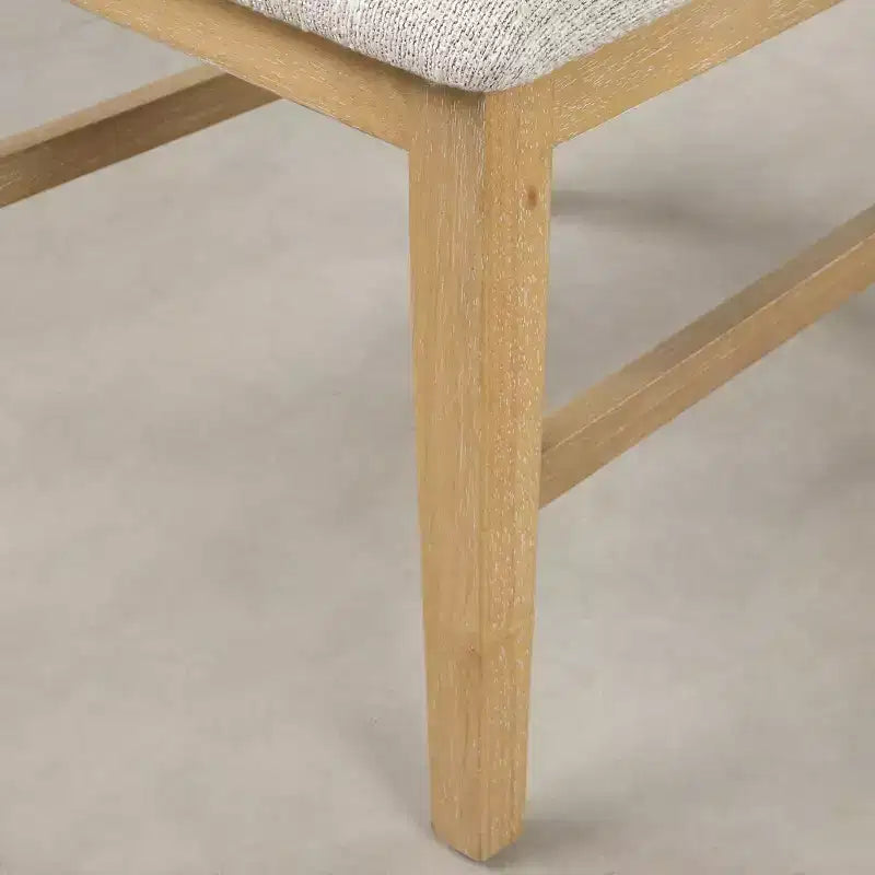 Chaises de salle à manger avec cadre en bois massif, lot de 2