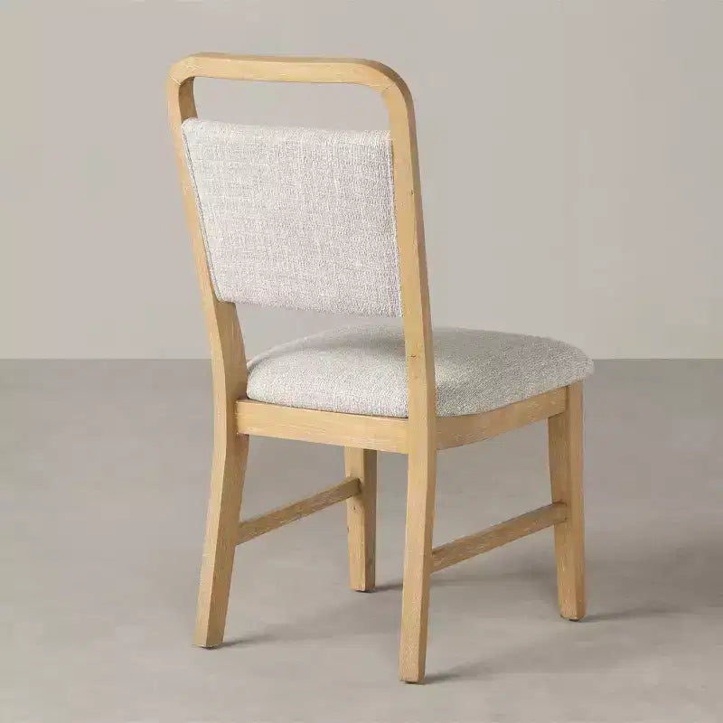 Chaises de salle à manger avec cadre en bois massif, lot de 2