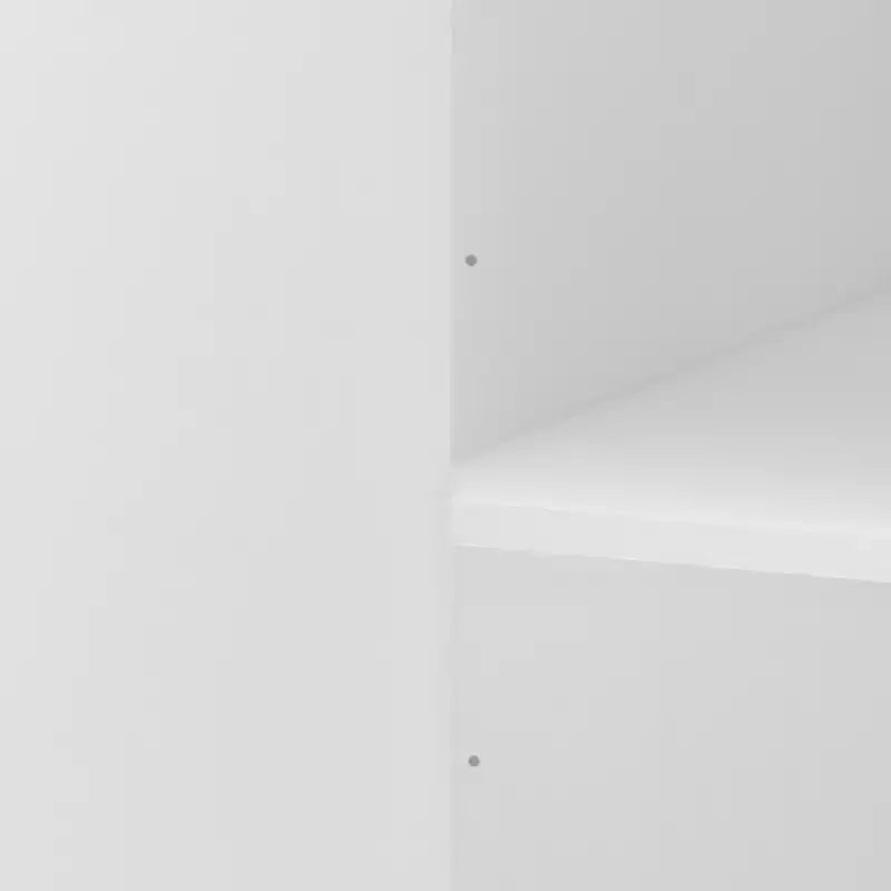 Armoire penderie grande capacité à 8 portes de 180 cm de haut avec tringle, étagères réglables et portes décoratives en rotin