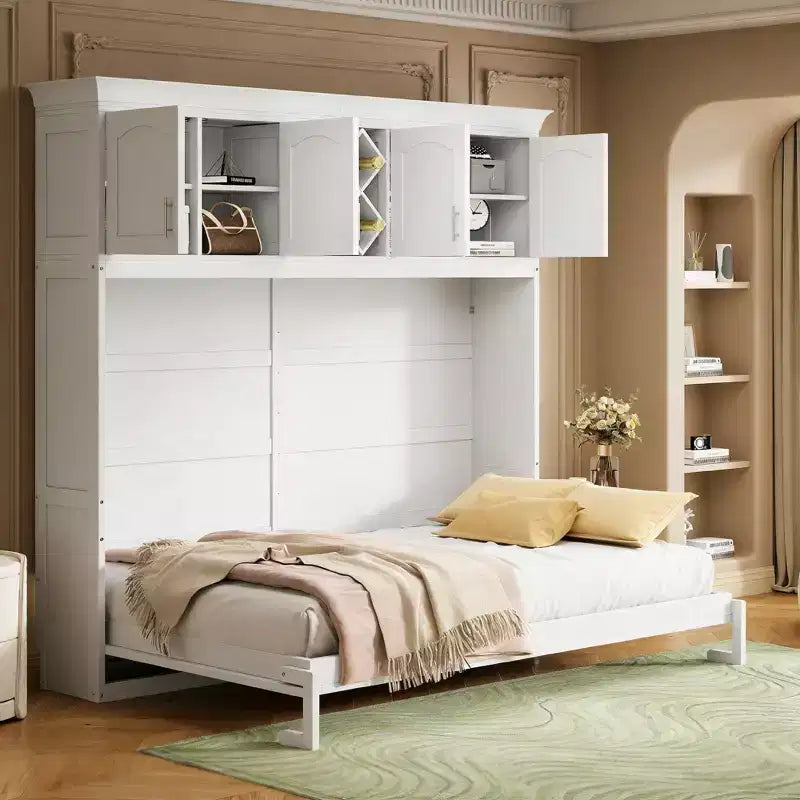 Lit double moderne avec 2 armoires pour salon ou appartement