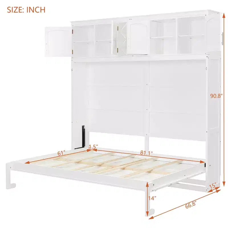 Lit double moderne avec 2 armoires pour salon ou appartement