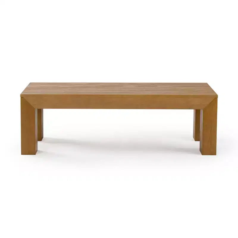 Table basse moderne en bois massif 48 po, table de salon rectangulaire