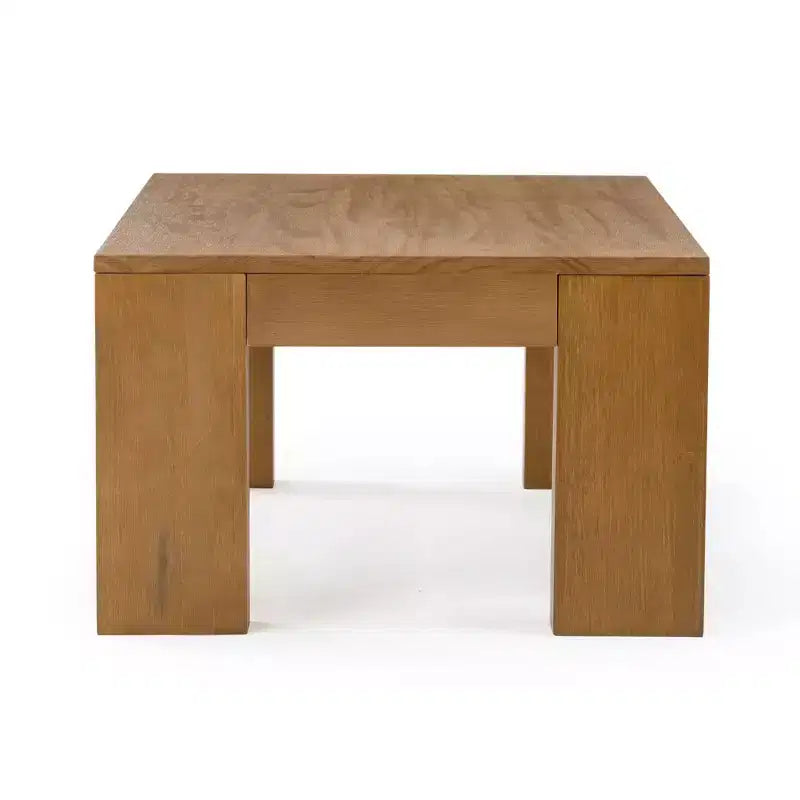 Table basse moderne en bois massif 48 po, table de salon rectangulaire