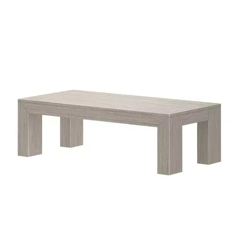 Table basse moderne en bois massif 48 po, table de salon rectangulaire