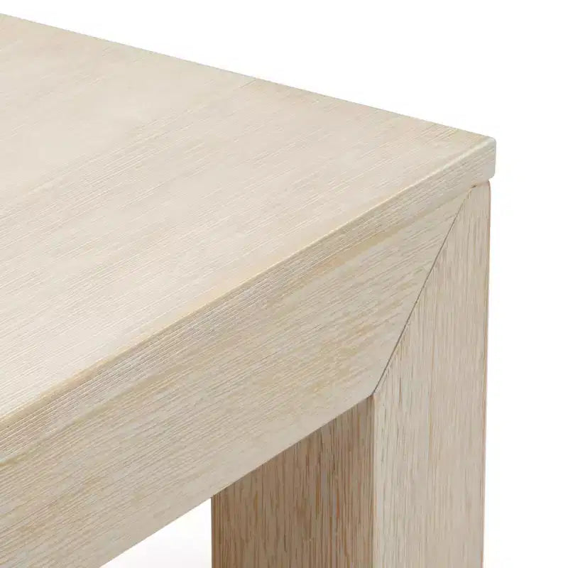 Table basse moderne en bois massif 48 po, table de salon rectangulaire